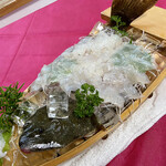 いわない温泉高島旅館 - 活ヒラメの活造り