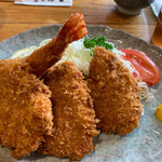 かま屋 - ミックスフライ定食