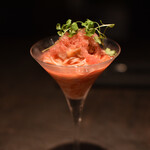 SECRETO - ガスパチョカッペリーニ・のど黒・サザエ・加賀多胡瓜・セロリ・スイカの冷製パスタ