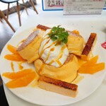 未来氷カフェ - オレンジとカタラーナのパンケーキ