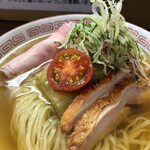 Raamen Sando - 茄子のとトマト、鶏モモ肉が旨い！