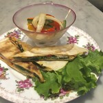 カフェ ファイブ - ほうれん草&スモークチキンのピザディーヤ