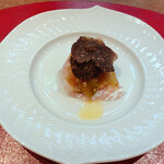 齋華 - 甘鯛と搾菜・黒トリュフ載せ