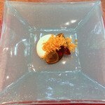 齋華 - 烏骨鶏ピータン豆腐に自家製からすみ