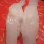 グルメ回転寿司 函太郎 - イカソーメン、上の白いのが山わさびです。