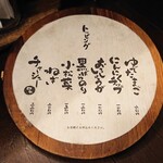 餃子と麺 いせのじょう - トッピングメニューです。