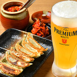 Kunekune - ビール+餃子+キムチ