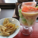 釜めしや 幸右ェ門 - 生ハムサラダ、酢ごぼう