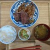 炙り牛たん万 - 厚切り牛タン&牛カルビ焼き定食