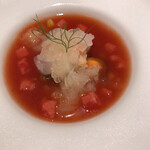 マッシュルーム - スイカのガスパチョ