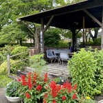 ​冬のRK GARDEN - オープンガーデンの一画に囲炉裏がありました