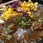 ホールスパイスカレー青藍 - スパイシーチキンカレー定食