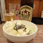 串カツの中村屋 - ビール＆お通し