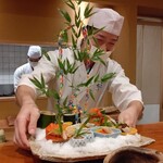 御料理 古川 - お待たせしました～(門)