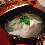 御料理 古川 - 鯛の潮汁～なんかエロいﾘｭﾌ