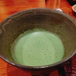 御料理 古川 - お待たせしました～最後に抹茶どうぞ～星野園のお茶です～あ～、僕は星野の女のこの……