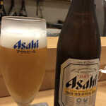 鮨なか - 瓶ビールもいただきました