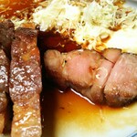 烏森絶メシ食堂 - ポークソテーライス 1500円、お肉は300gでご飯と味噌汁のお代わり無料になります