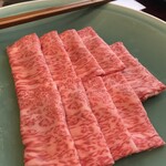 萬寿野 - しゃぶしゃぶコースの牛肉