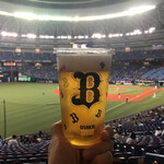 京セラドーム大阪 - 生ビールは蓋付き
