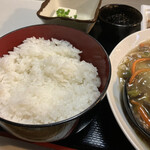 Dosanko - 定食(普通盛り)のご飯の量