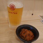 Ganso Kushikatsu Ebisu Shouten - ビールとイカの塩辛