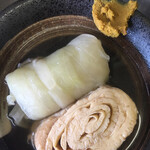 庶民 - おでん ロールキャベツ (50円) 出し巻き (50円)