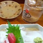 しんばし - 2杯目から焼酎です。平常運転。