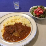 紀ノ国屋 - サフランライス、辛いカレーにはジンが合う。