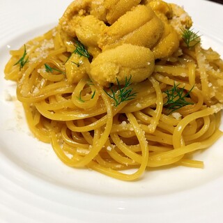 夏限定小樽産ウニを使用したパスタ