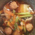 久兵衛屋 - 彩り野菜のつけ汁