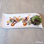 カーサ・デル・チーボ - 蛸のﾃﾘｰﾅと蛸足の冷しゃぶﾄﾞﾗｲﾄﾏﾄｿｰｽ