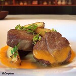 カーサ・デル・チーボ - 仔羊の肩ﾛｰｽ肉と筍のｽﾄﾗｺｯﾄ