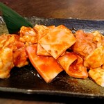 Tsuruhashi Sakaba Jounetsu Horumon - 選べるホルモン定食のお肉
                        テッチャン、コリコリ、アカセン