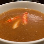 Shark fin soup with crab meat