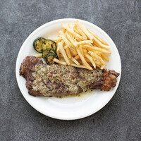 Sirloin steak w/french fries (150g~)