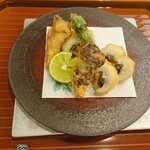 彩食幸時 きわた - はもと早松茸の天ぷら