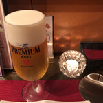 炭焼きイタリアンバール AKARI - 生ビールはプレモル