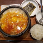 Chegoya - 石鍋スンドゥブラーメン定食(908円税)です。