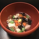 欅苑 - 冷たいのっぺ汁