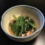 欅苑 - ほうれん草とえのきのお浸し