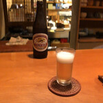 Takechiyo - 瓶ビールは初めに店主がお酌して下さります