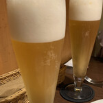 オステリア ミオ・バール - フリードリンク　まずはビールです