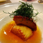 メイ - フォアグラのポワレと白ナス、ダブルコンソメ