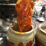 炭火七輪 もりもりモンゴリアン - 丸ごと一枚激辛レッドホットチキン。　　　　　2020.07.17