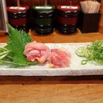 やきとり 正や - 丹波地鶏もも造り