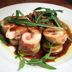 ニコラ - 山浦さんの信州黄金軍鶏 ファッロのサラダ添え(1750円)