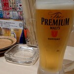 とりだるま - プレモル(ランチ生ビール)250円