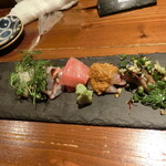 らく天 - 刺し盛　1,200円