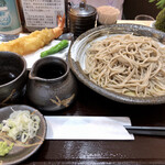 Kamakura Teuchi Soba Hanabusa - 海老天もりそば大盛 1,150円(税別）